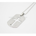 Engraved Cross Dog Tags Collier pendentif mode